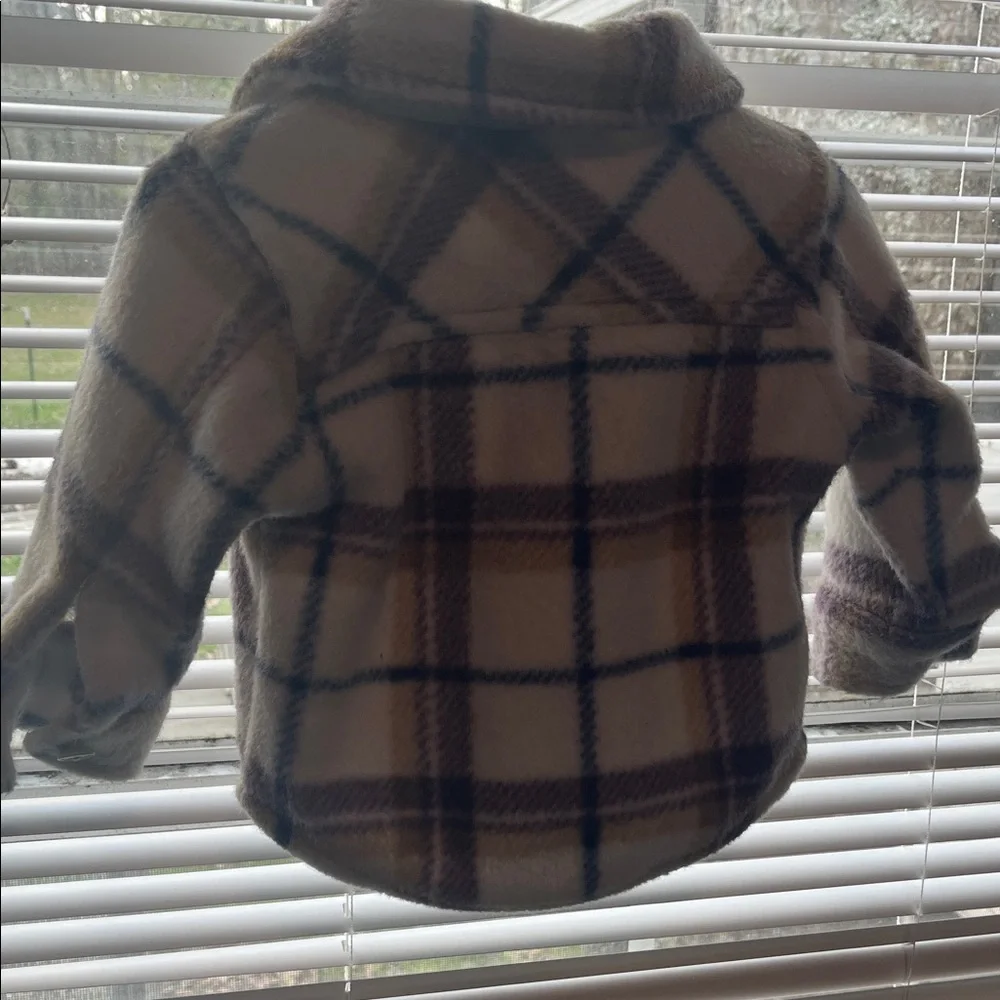 Okie Dokie Plaid Jacket - Brown and Blue - Picture 4 of 4